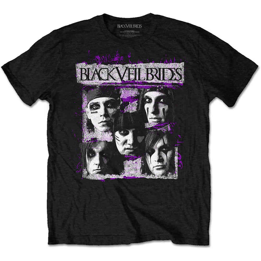 Black Veil Brides - Grunge Faces Heren T-shirt - Zwart